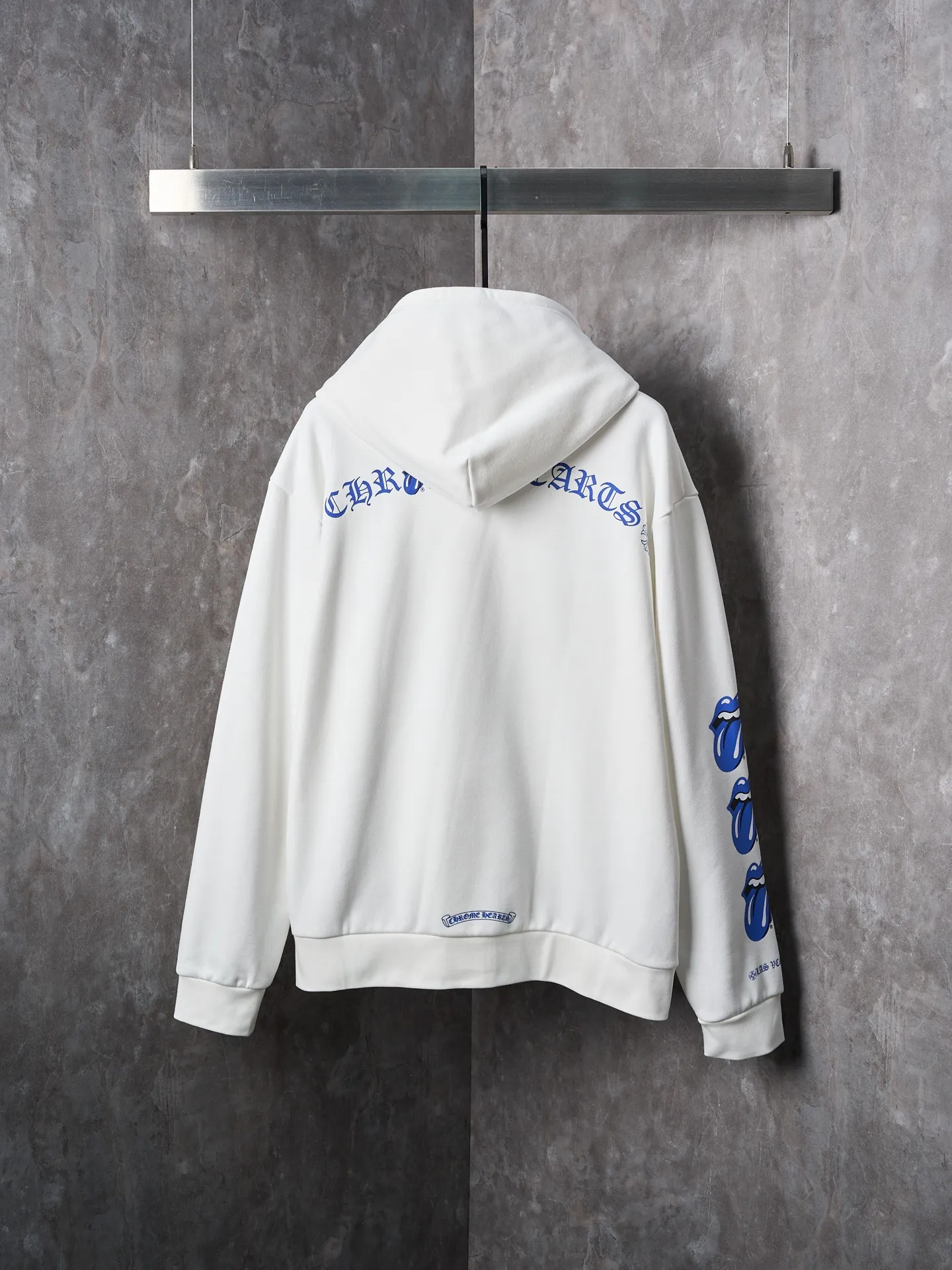 P460 Actual hanging auction] Chrome Hearts/Chrome Heart CH Tongue Glue Printed Sweater Hooded Jacket [Ready Stock] S M L